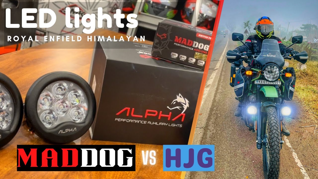 Maddog Alpha or HJG Auxiliary lights for any bike | Night ride | Touring | Royal Enfield Himalayan