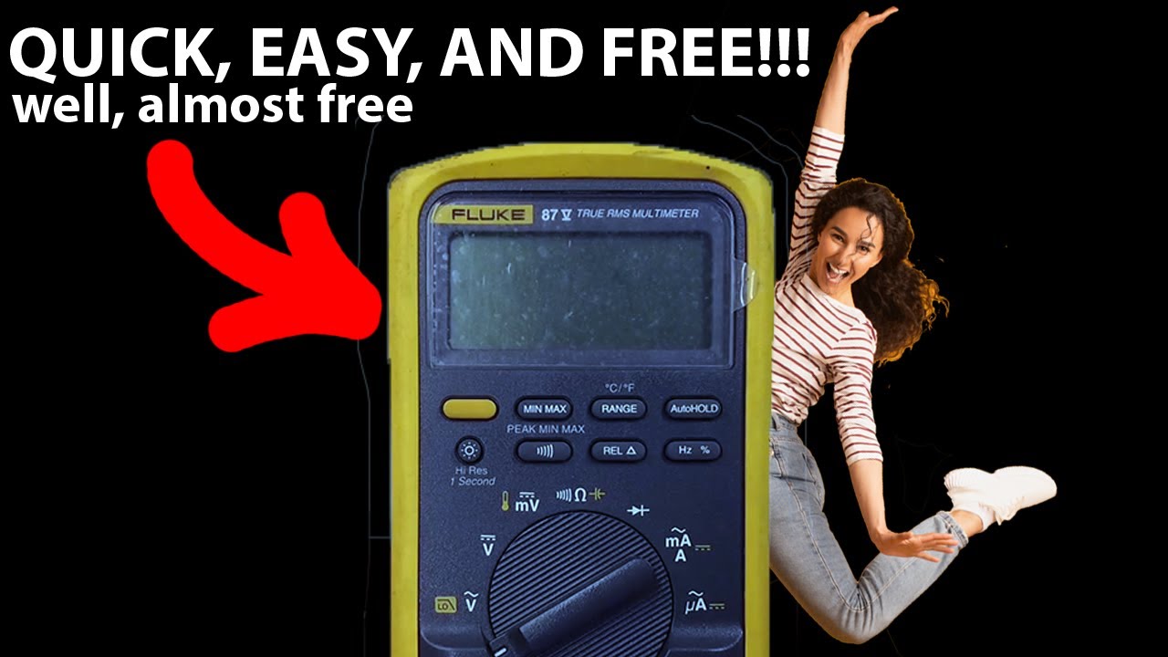 Fluke 87V (87 Series V) Tear Down and LCD Display Cleaning