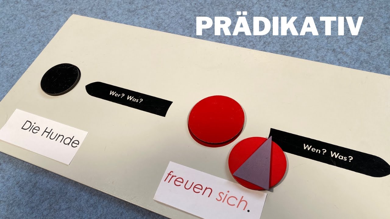 Prädikat und Prädikativ - Satzglieder Montessori