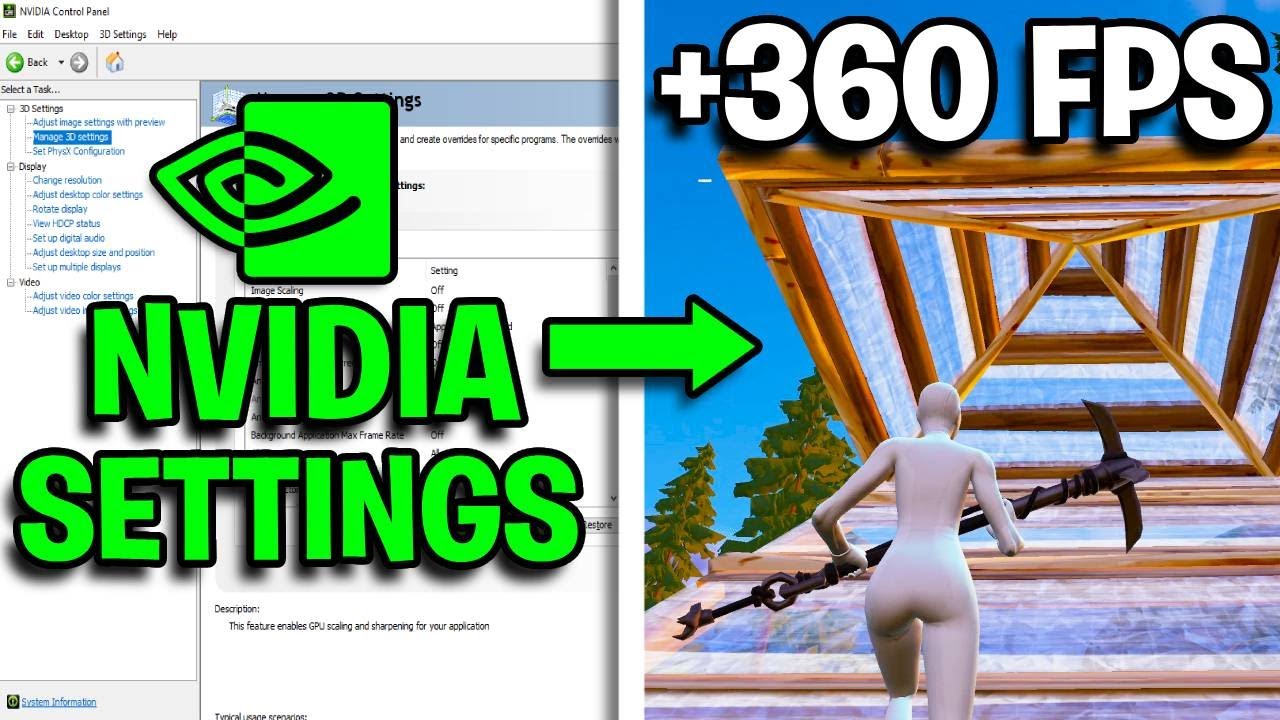 ЛУЧШИЕ настройки панели управления Nvidia для Fortnite! (МАКС. FPS)