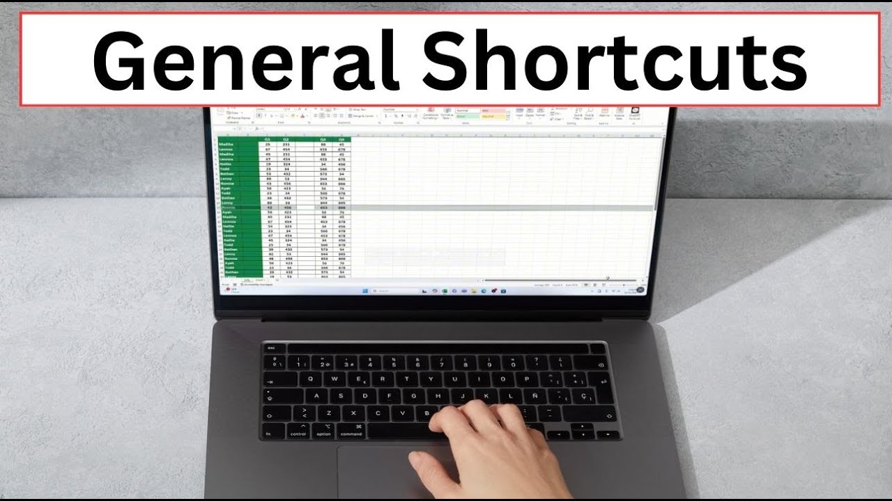 Общие сочетания клавиш Excel