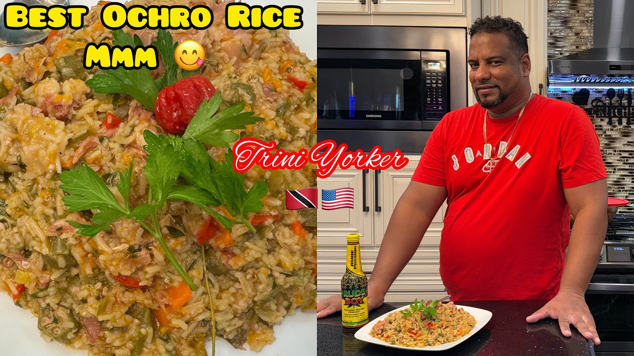 MAKING OCHRO RICE WITH PIGTAIL.