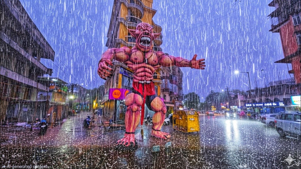 Mapusa Narkasur Had Good Shower Bath | Heavy Rain In Mapusa!
