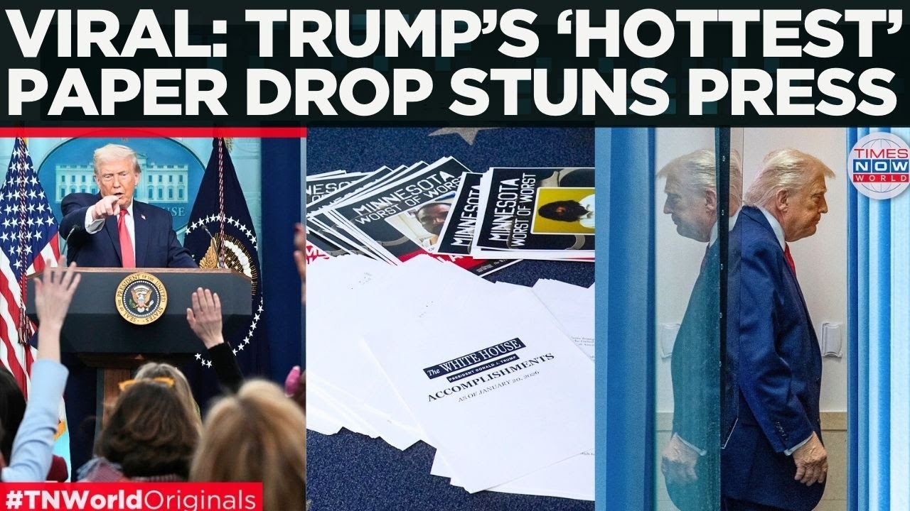 TRUMP SHOCKS EVERYONE: U.S. President Throws Papers On Live White House Briefing | Times Now World