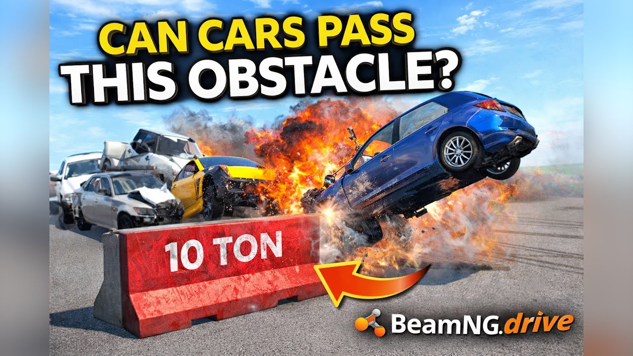 Can Cars Pass This Obstacle? | BeamNG.drive