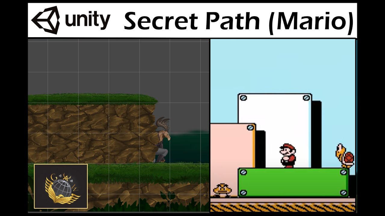 Unity - Secret path, hide behind objects (Mario)