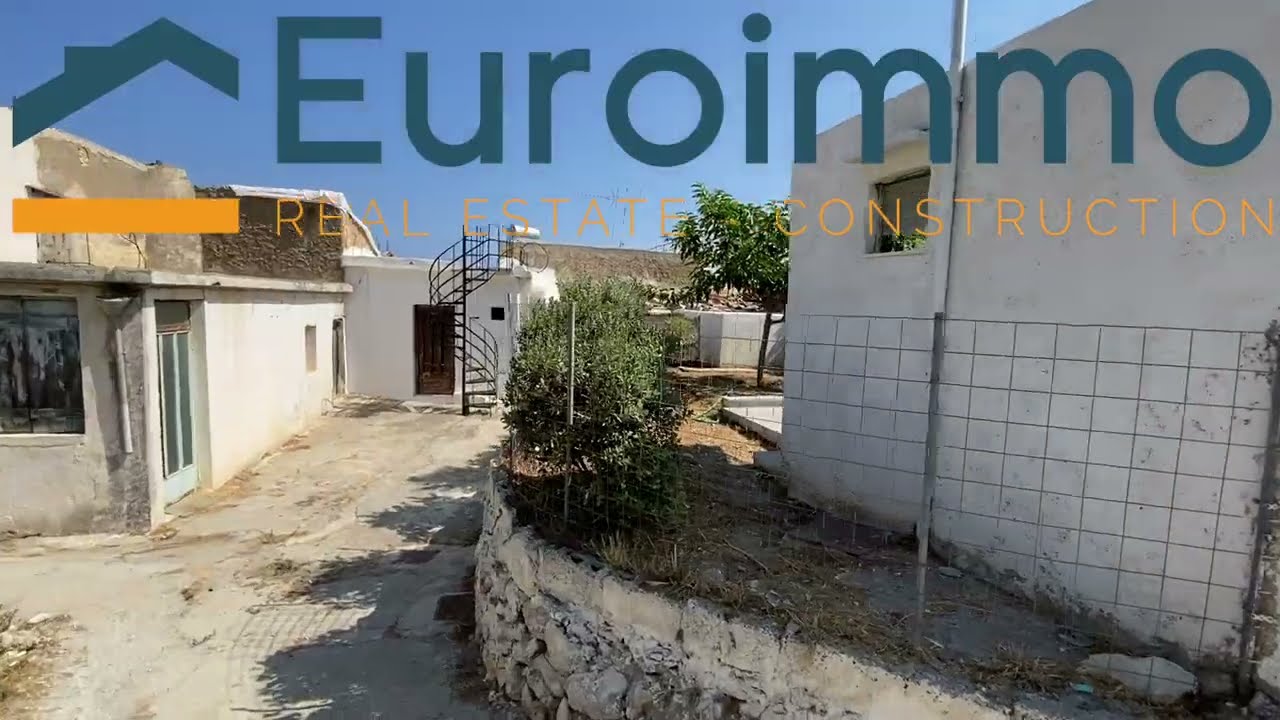 Sold! Rethymno, Small House for sale 57sq.m. within a traditional village. Distant sea views.