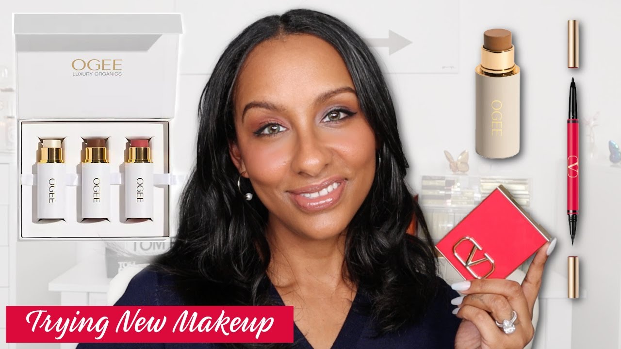 GRWM Trying NEW Makeup | OGEE Luxury Organics & Valentino Beauty Holiday Glam | Mo Makeup Mo Beauty