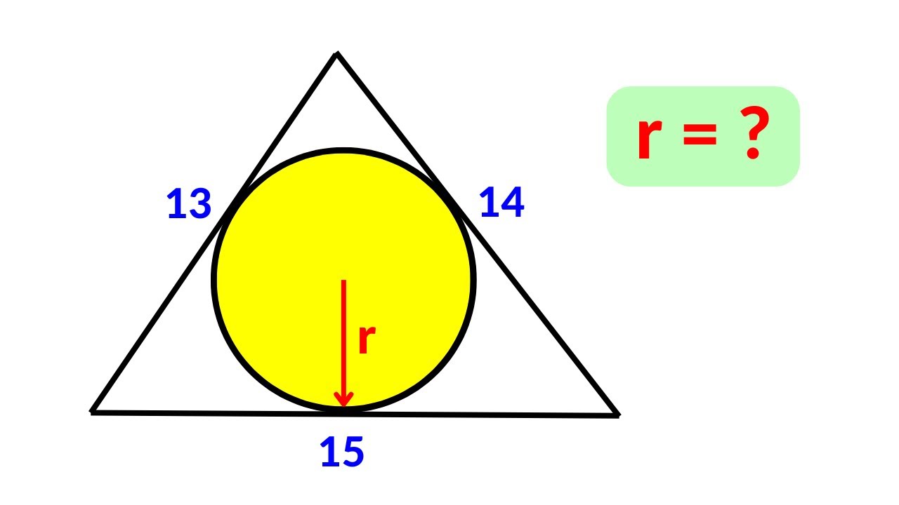 Find the radius of the circle inside a triangle