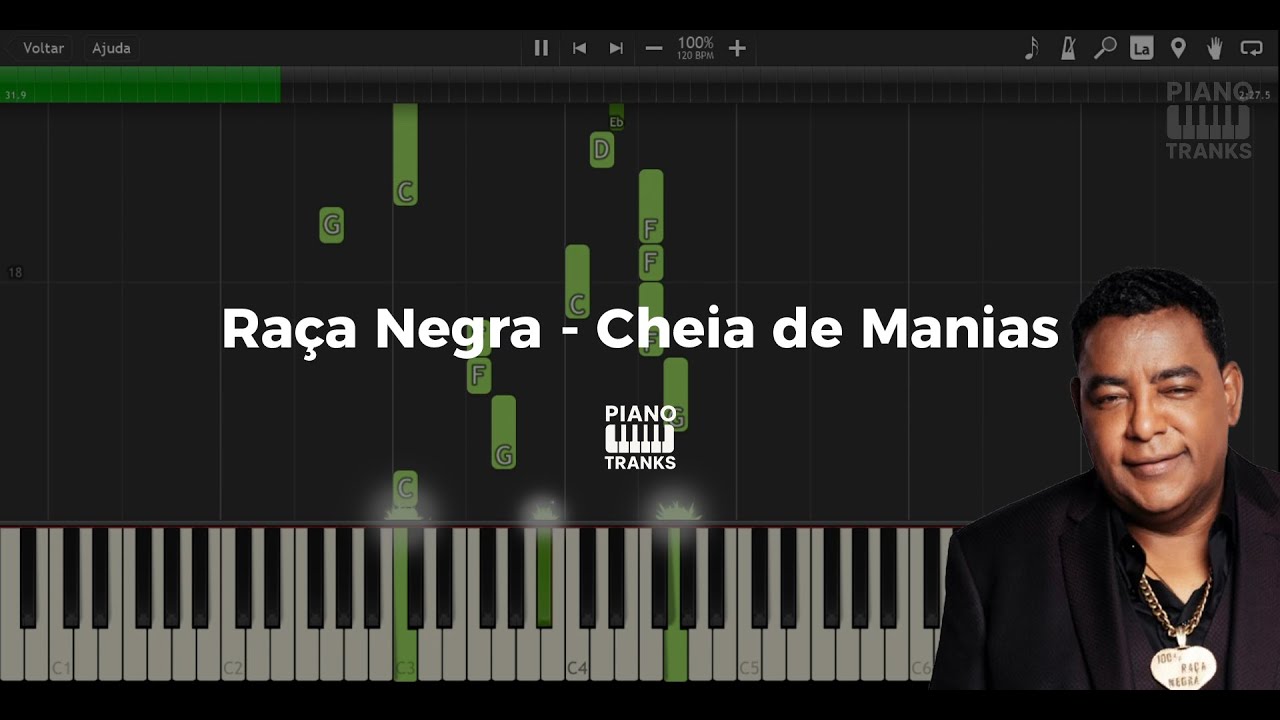 Cheia de Manias - Raça Negra | Tutorial Piano