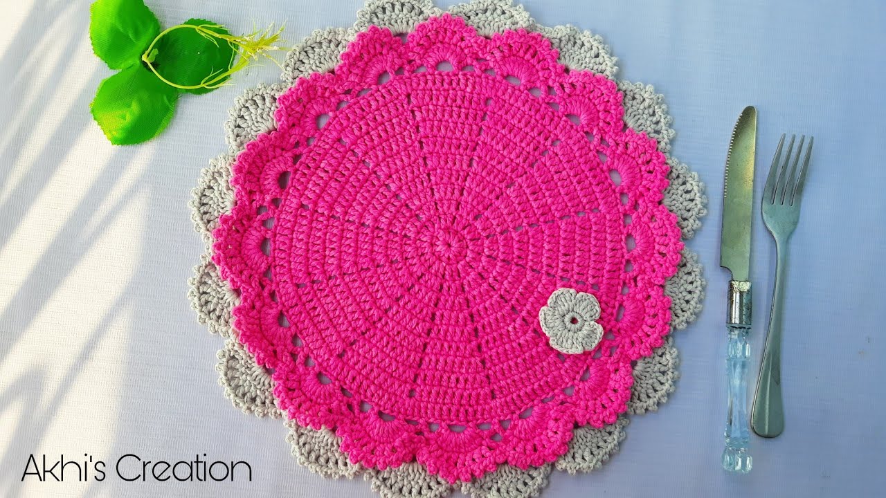 #9 crochet plate mat tutorial/ কুশিকাটার গোল টেবিল ম্যাট বানানোর টিউটোরিয়াল