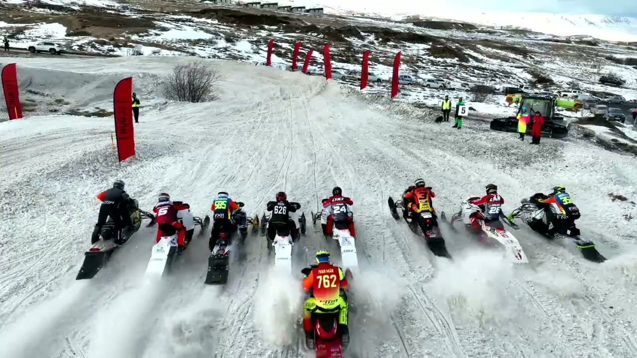 Skógarbaða Snocrossið dettu highlighs