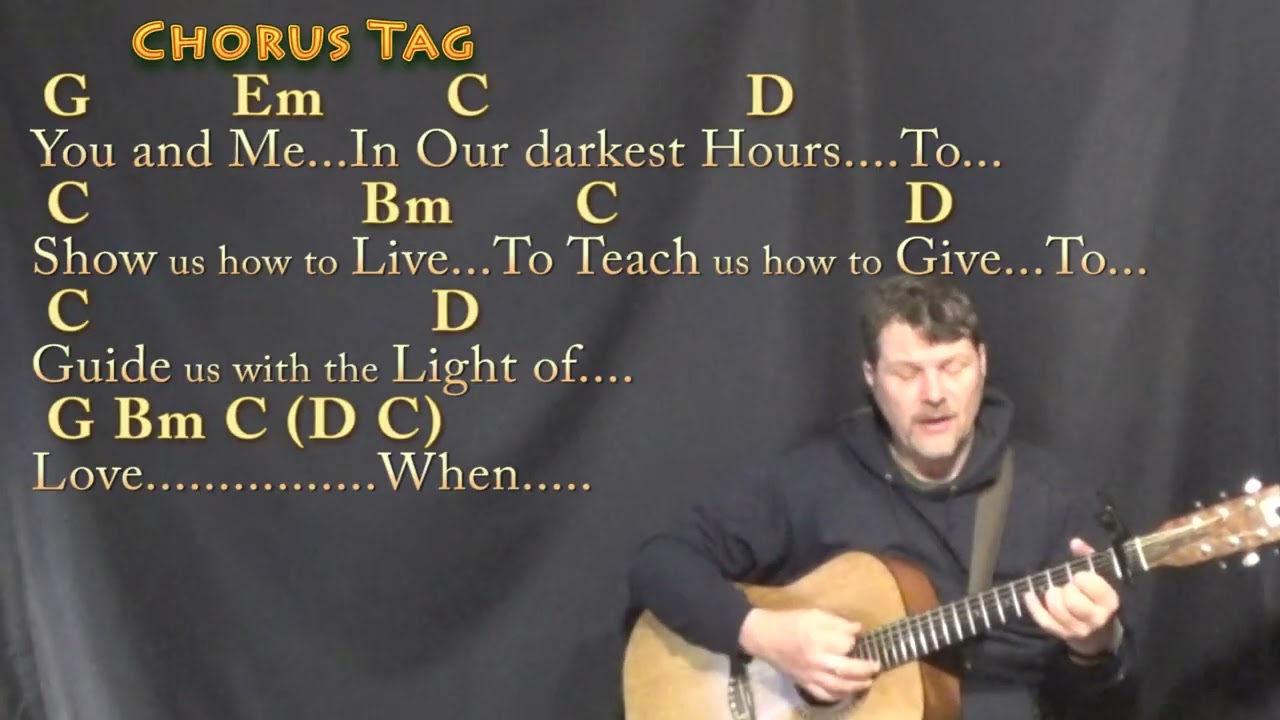 Angels Among Us (ALABAMA) Strum Guitar Cover Lesson - Capo 1st Fret