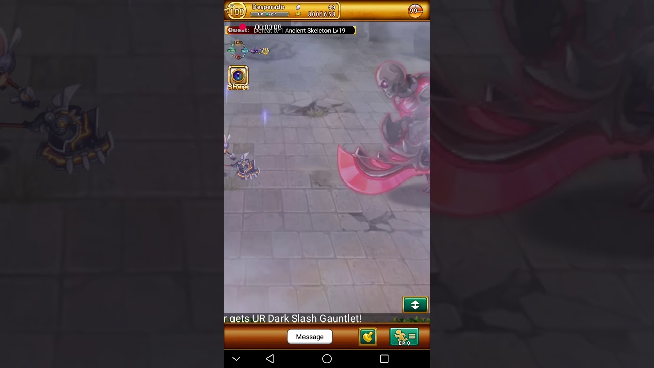 Logres clan trial Bone Soldier lvl19 fire despe solo