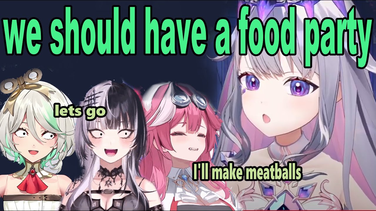 Because of the raw eggs, Biboo and the girls started discussing food parties