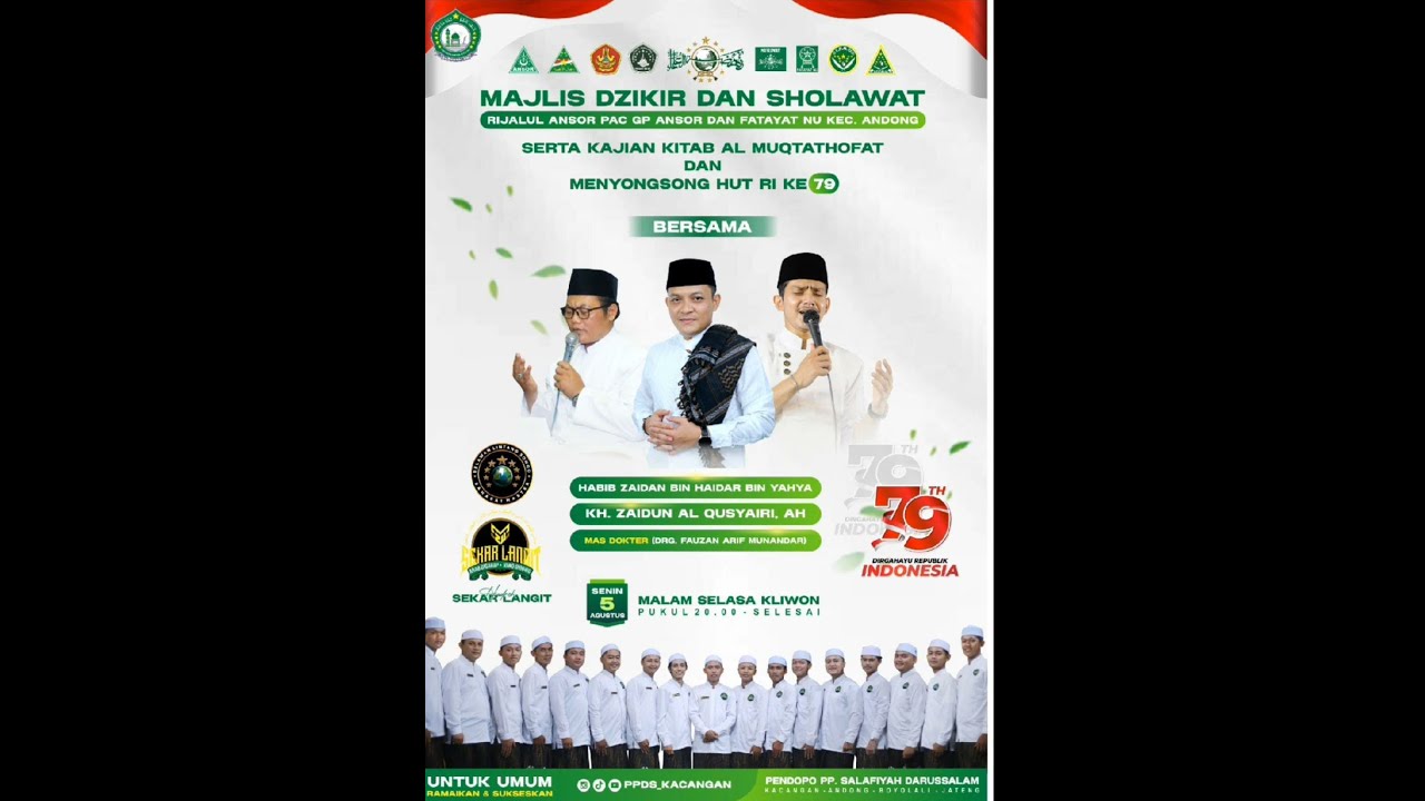 RUTINAN PONPES DARUSSALAM KACANGAN BOYOLALI BERSAMA HABIB ZAIDAN BIN HAIDAR BIN UMAR BIN YAHYA