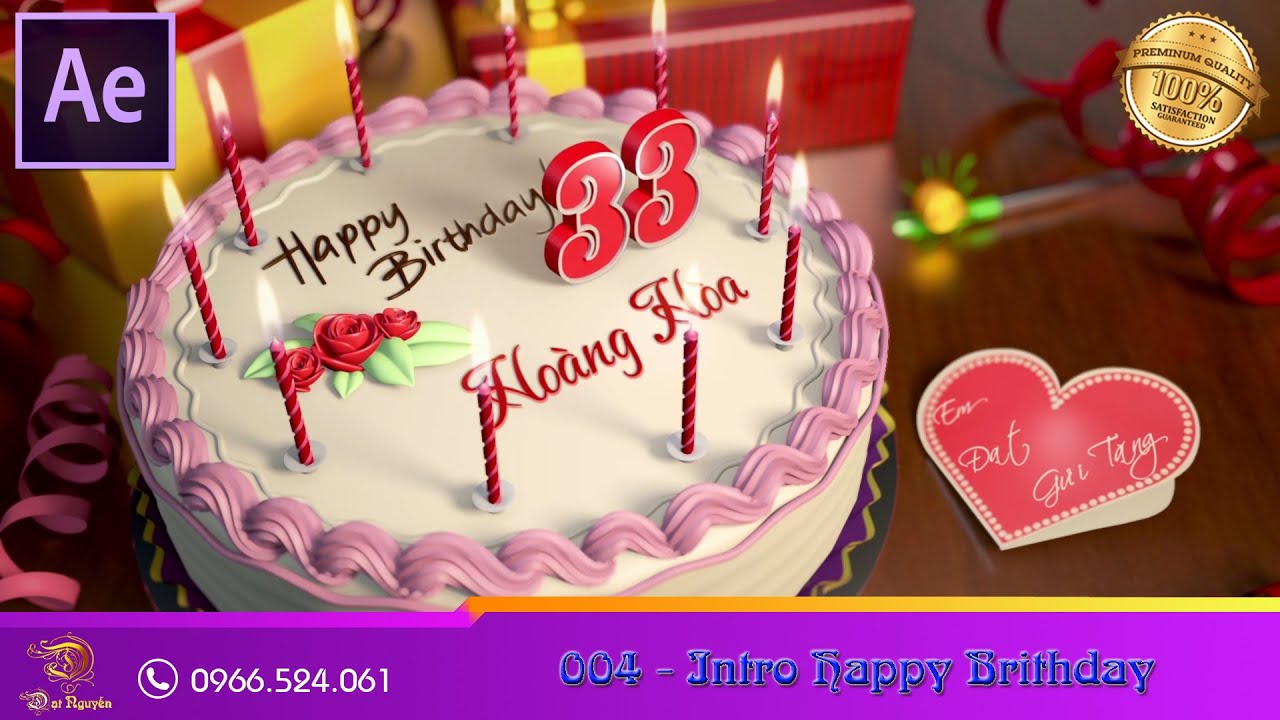 Free Project ✅ | 004 - Happy Birthday 8751464 | After Effects Project