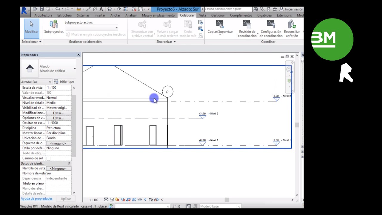 REVIT. Vincular, copiar proyecto arquitectónico.