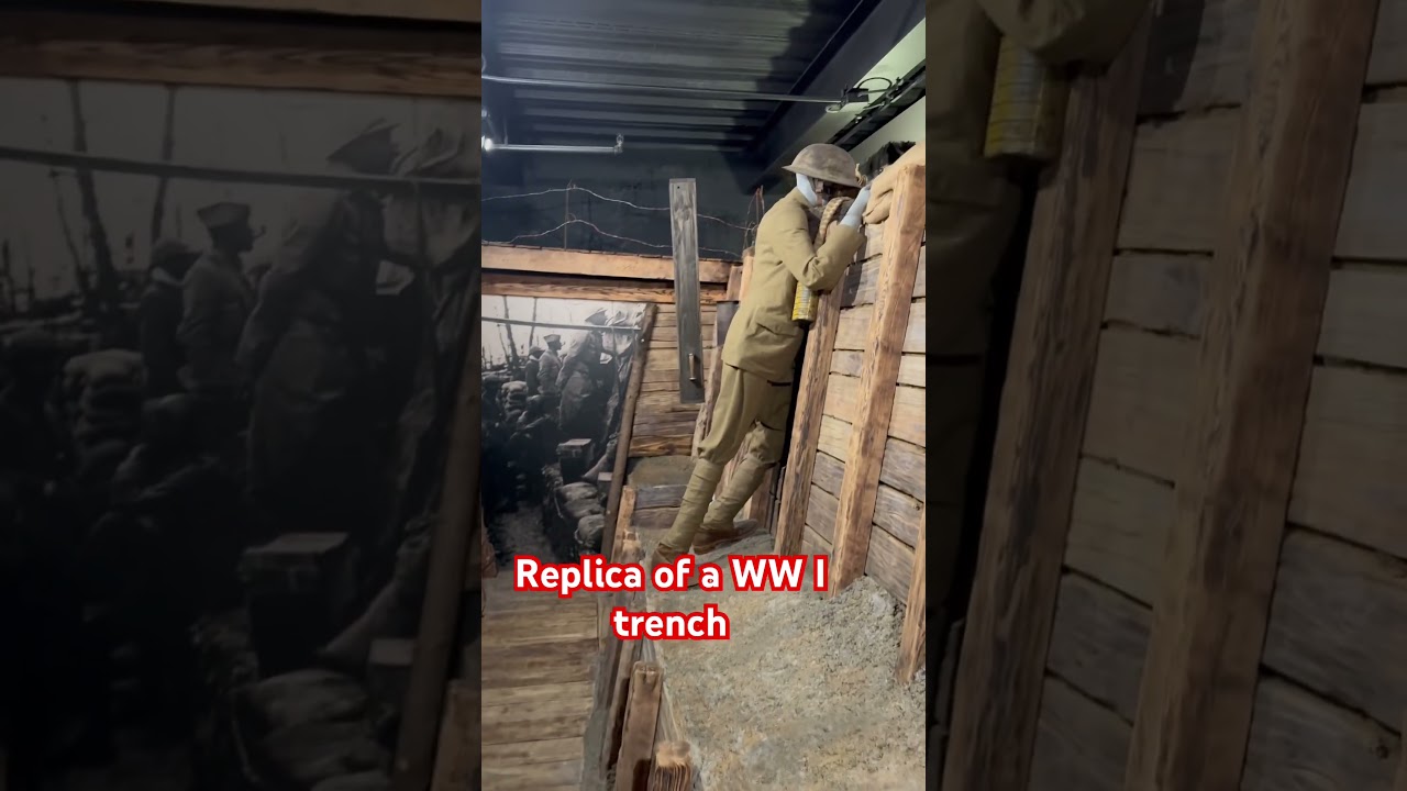 Replica of a WW I trench #shorts #worldwar1 #ushistory #history #travel #replica #warzone #war