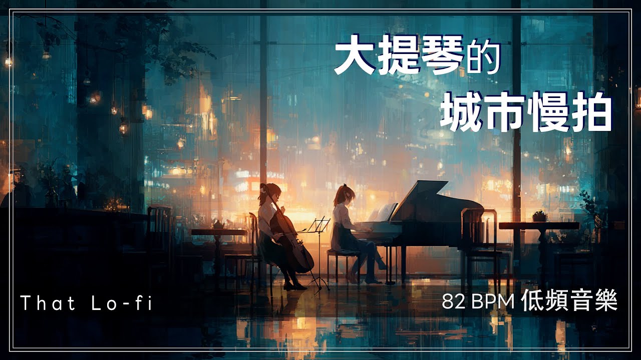 [2小時] 大提琴的城市慢拍｜Cello & Piano Semi-Lofi Beat (82 BPM) for Study, Relax & Chill