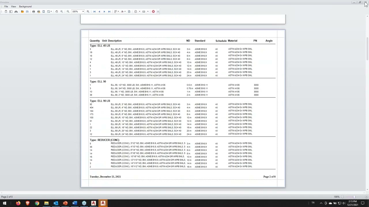 Autocad Plant 3d Report Editor İşlemleri Webinarı