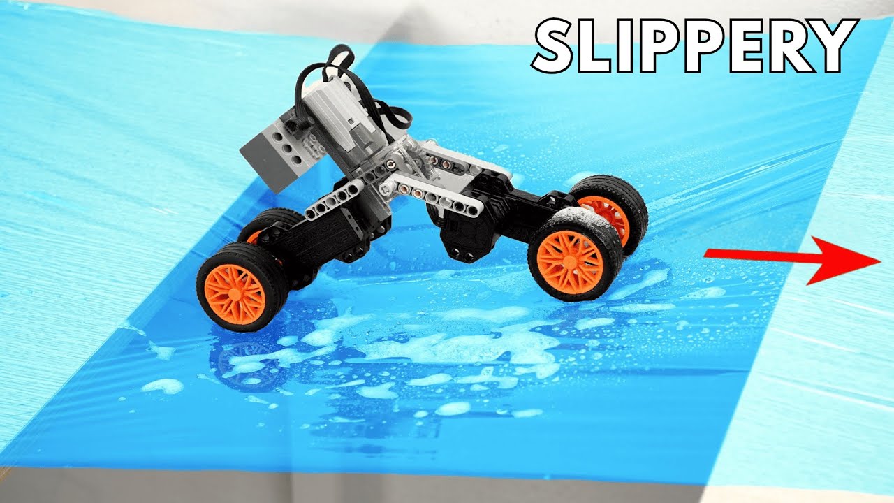 Testing a LEGO Tracked Vehicle on a Slippery Nylon Bridge | Boom Bricks