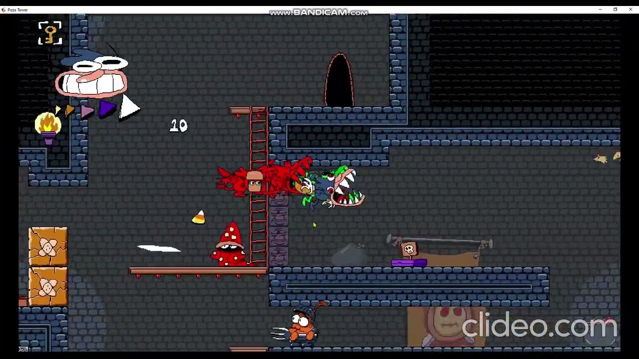 very poor recreation of the gameplay of a lost pizza tower video about noises hardoween
