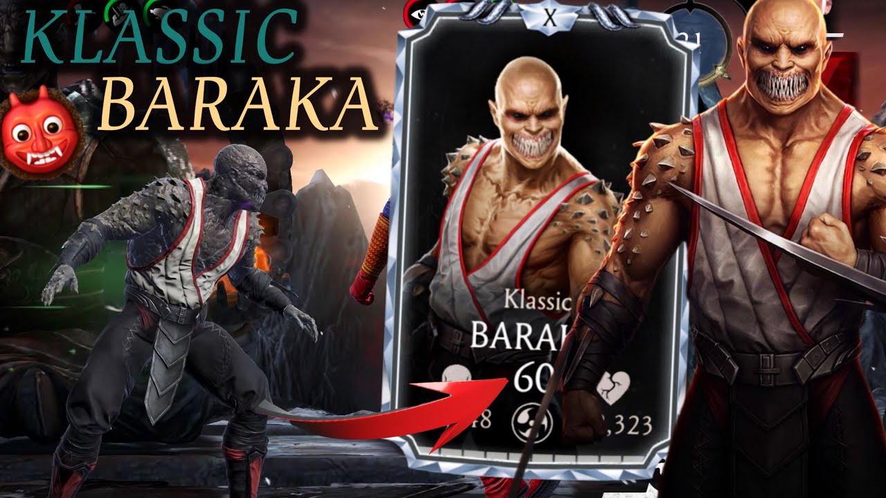 Klassic Baraka | MK Mobile 7.2 Update New Diamond Character Gameplay Review in Realm Klash