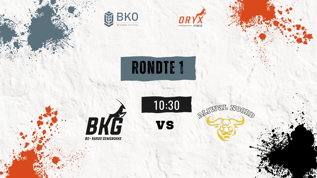Rondte 1: BKG VS ALIWAL NOORD RUGBYKLUB (BKO 15-man Spoed Toernooi)