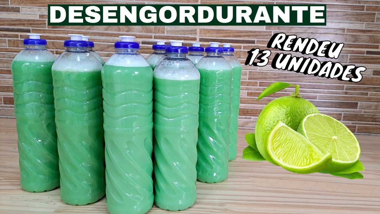 DETERGENTE DE LIMÃO - DESENGORDURANTE - RENDEU 13 UNIDADES -   COM MUITA ECONOMIA