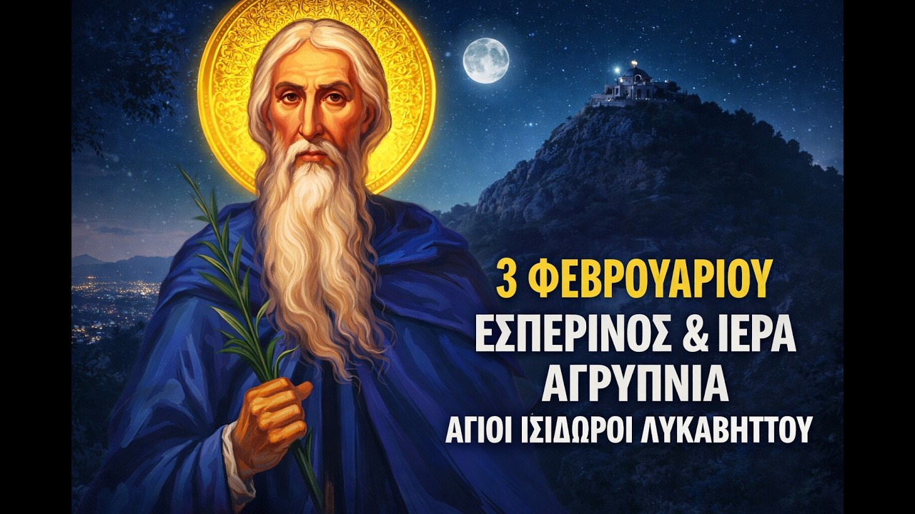 03 ΦΕΒΡΟΥΑΡΙΟΥ | Άγιος Ισίδωρος ο Πηλουσιώτης - Μέγας Πανηγυρικός Εσπερινός