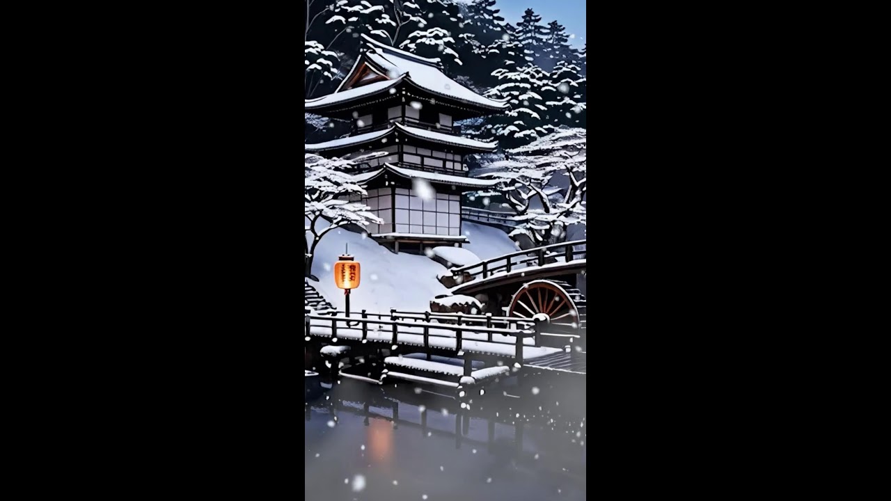 12Hr Minimal Zen Sleep Music | Shakuhachi, Temple Bells, Water Sounds, Winter Snow | 冬の禅音楽 Vol.28