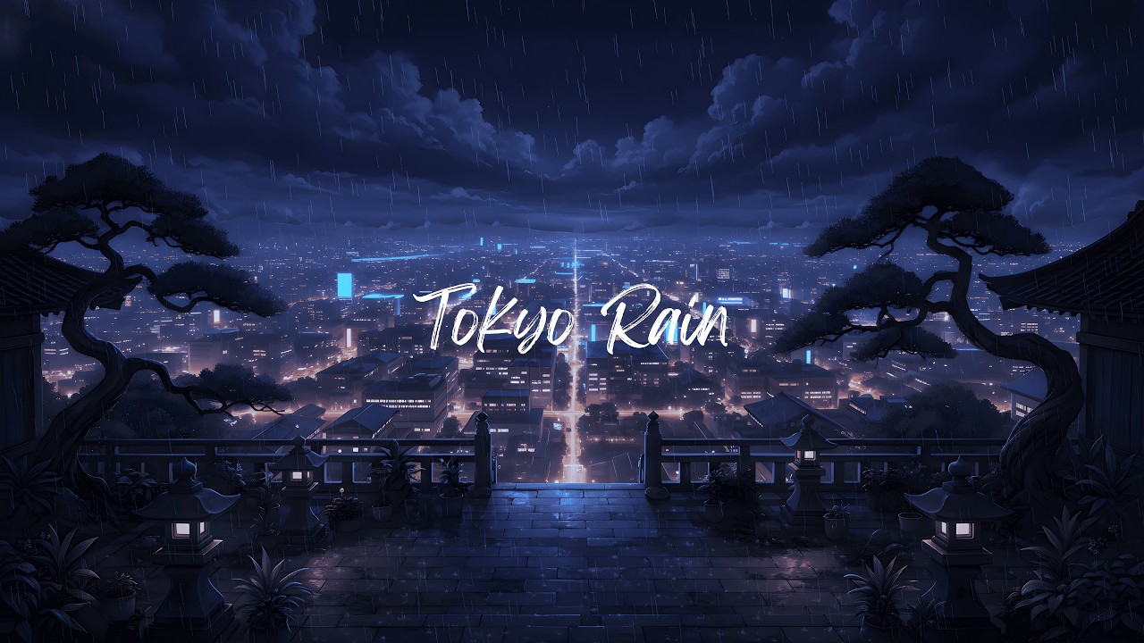 Rain Falls in Tokyo on a Silent Night 🌧️ Lofi Music for Studying & Sleeping