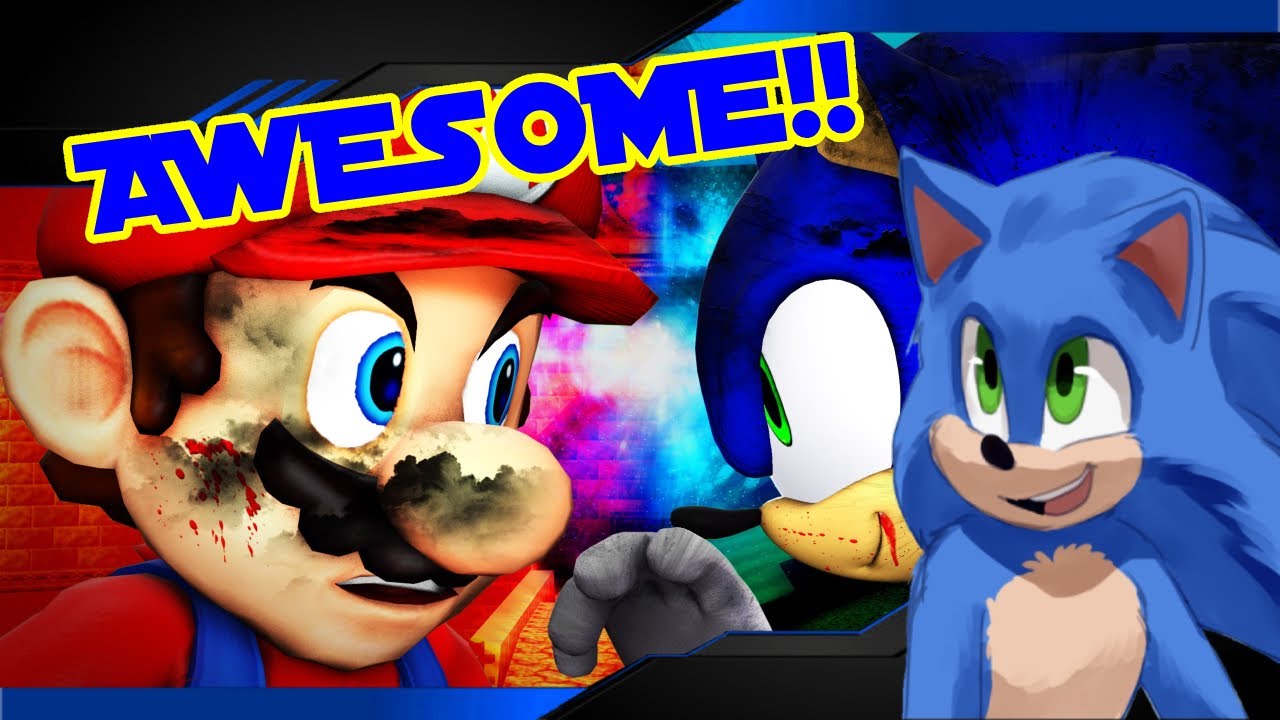 Movie Sonic Reacts to Sonic Vs Mario (Videogame Rap Battles)