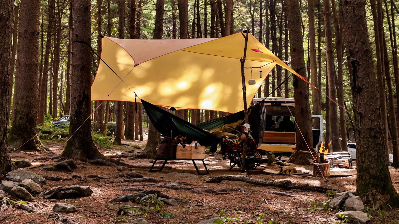 오래된 캠퍼의 미니멀 캠핑/김치찌개/해먹캠핑/[4k] korean camping