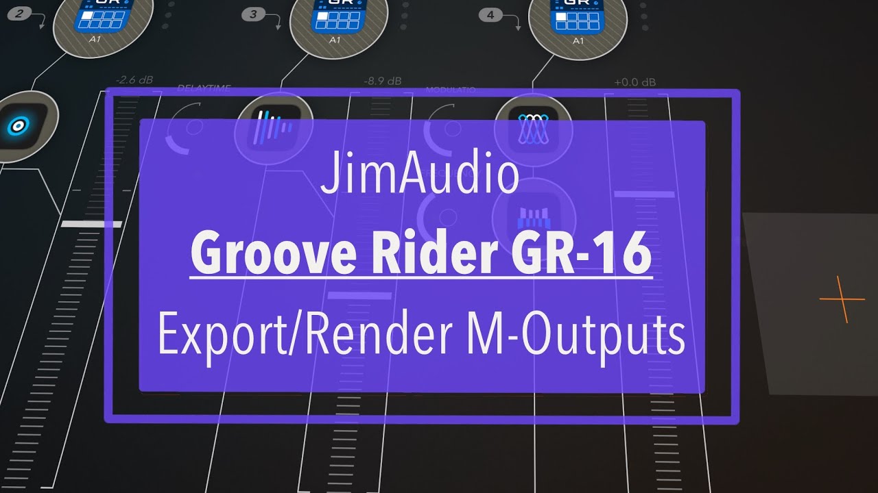 JimAudio Groove Rider GR-16 - Tutorial Part 9: Export and Render Patterns and Songs, Multi Outputs