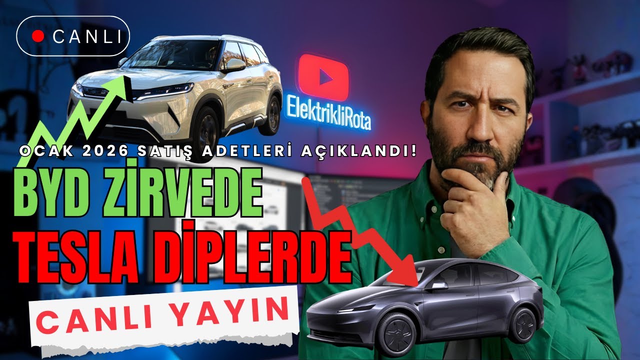 TESLA ŞOKU! 490 Adetle Dipte, BYD Zirveye Yerleşti!