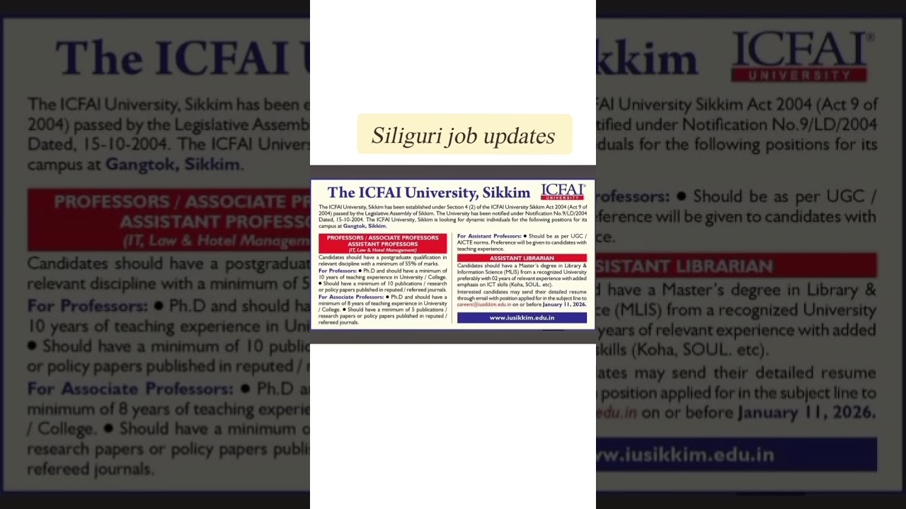 Siliguri job updates 