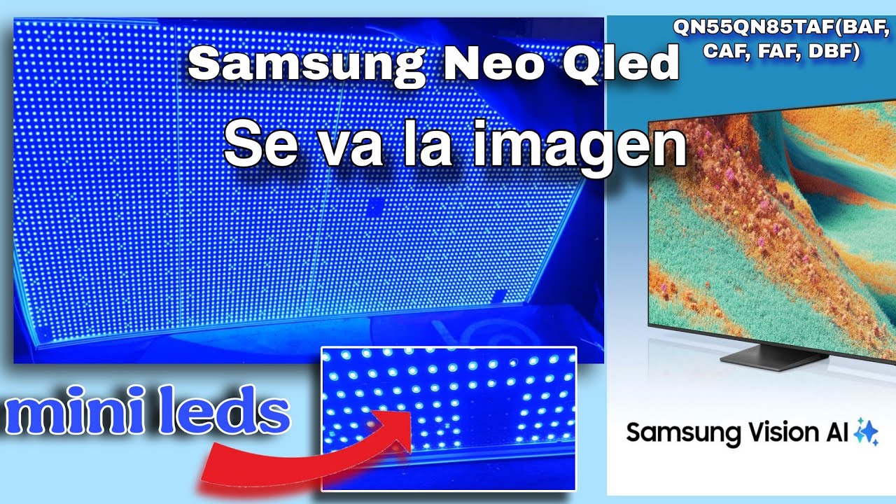 Ремонт экрана телевизора Samsung QLED с проблемами изображения.
