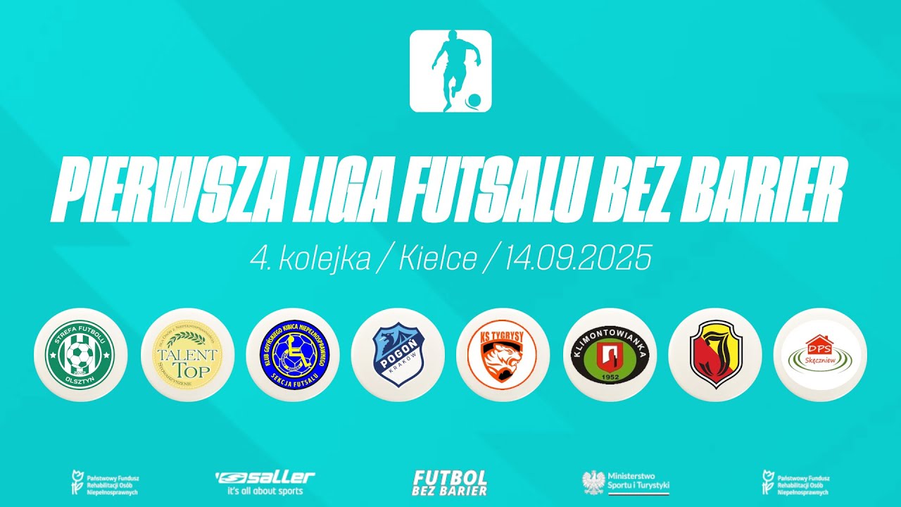 1 LIGA Futsalu Bez Barier - KIELCE 14.09.2025 [LIVE]