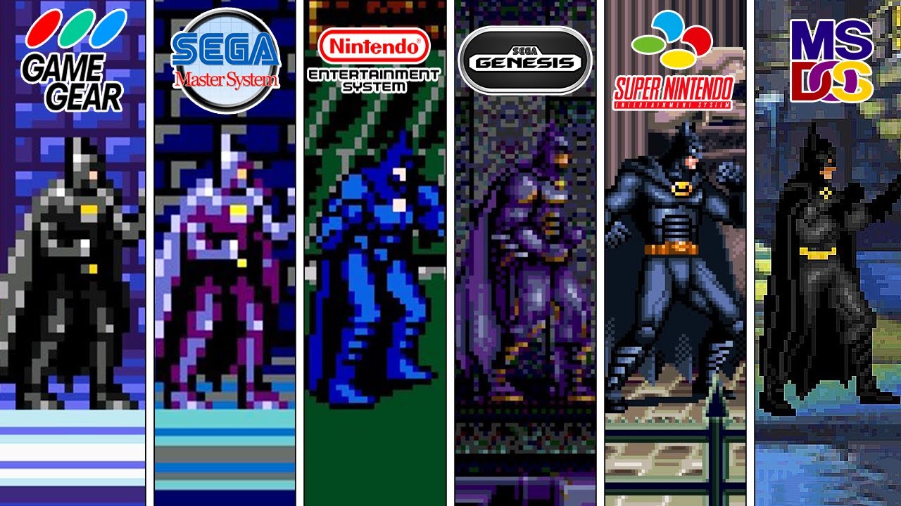 Batman Returns (1992) Game Gear vs Master System vs NES vs Genesis vs SNES vs Dos (Side by Side)