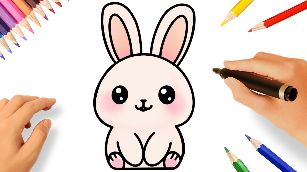 COMMENT DESSINER UN LAPIN MIGNON FACILE 🐇