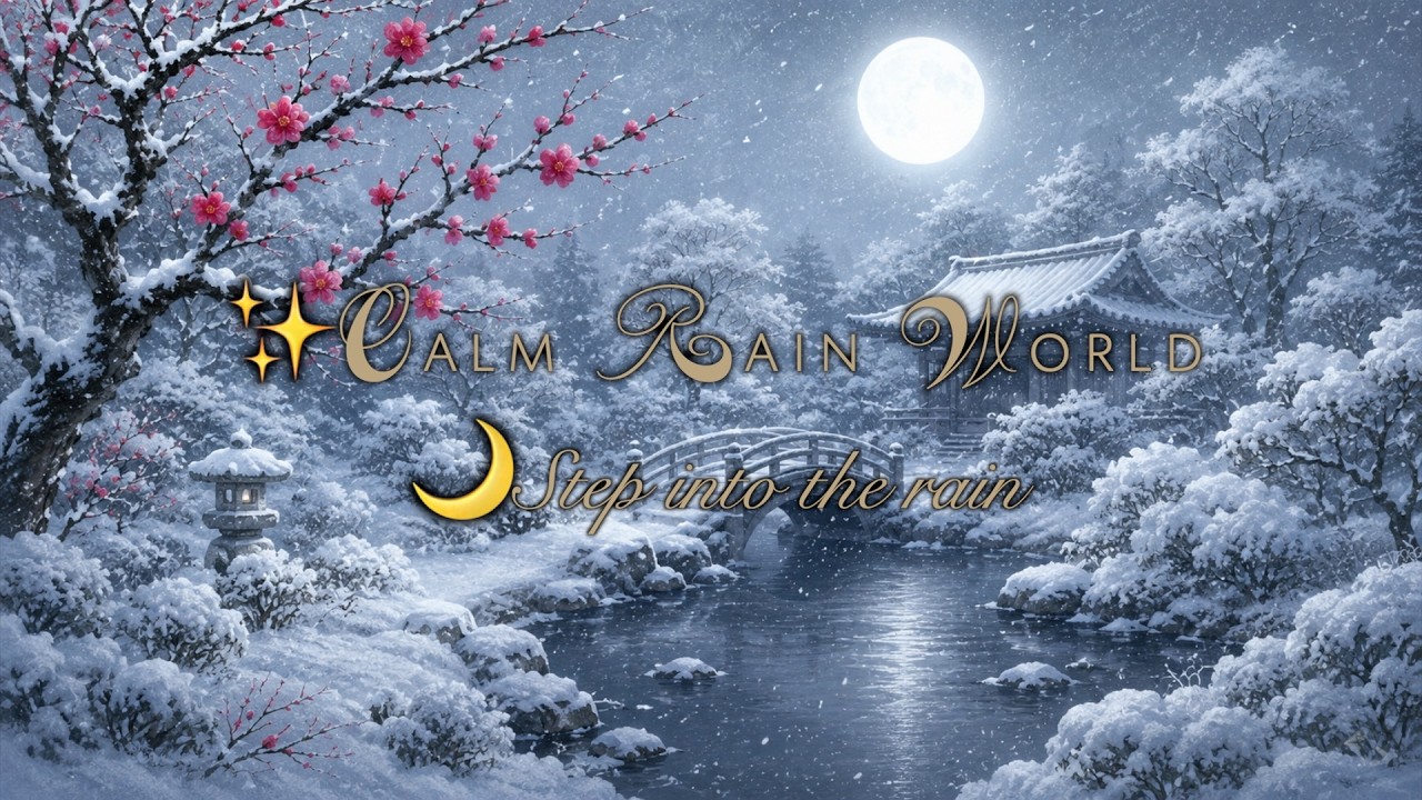  ❄️🌕Moonlit Winter Rain for Deep Sleep