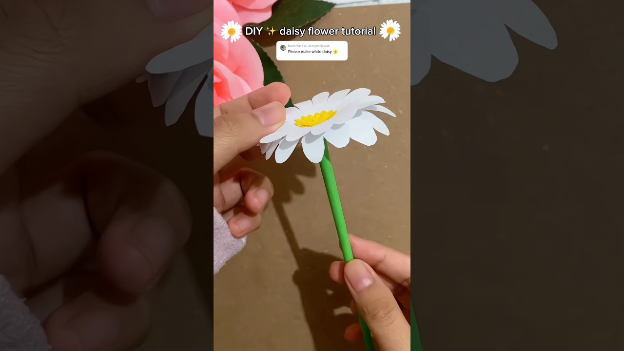 How to make daisy flower ✨ DIY daisy paper flower 💐🤍🌸 