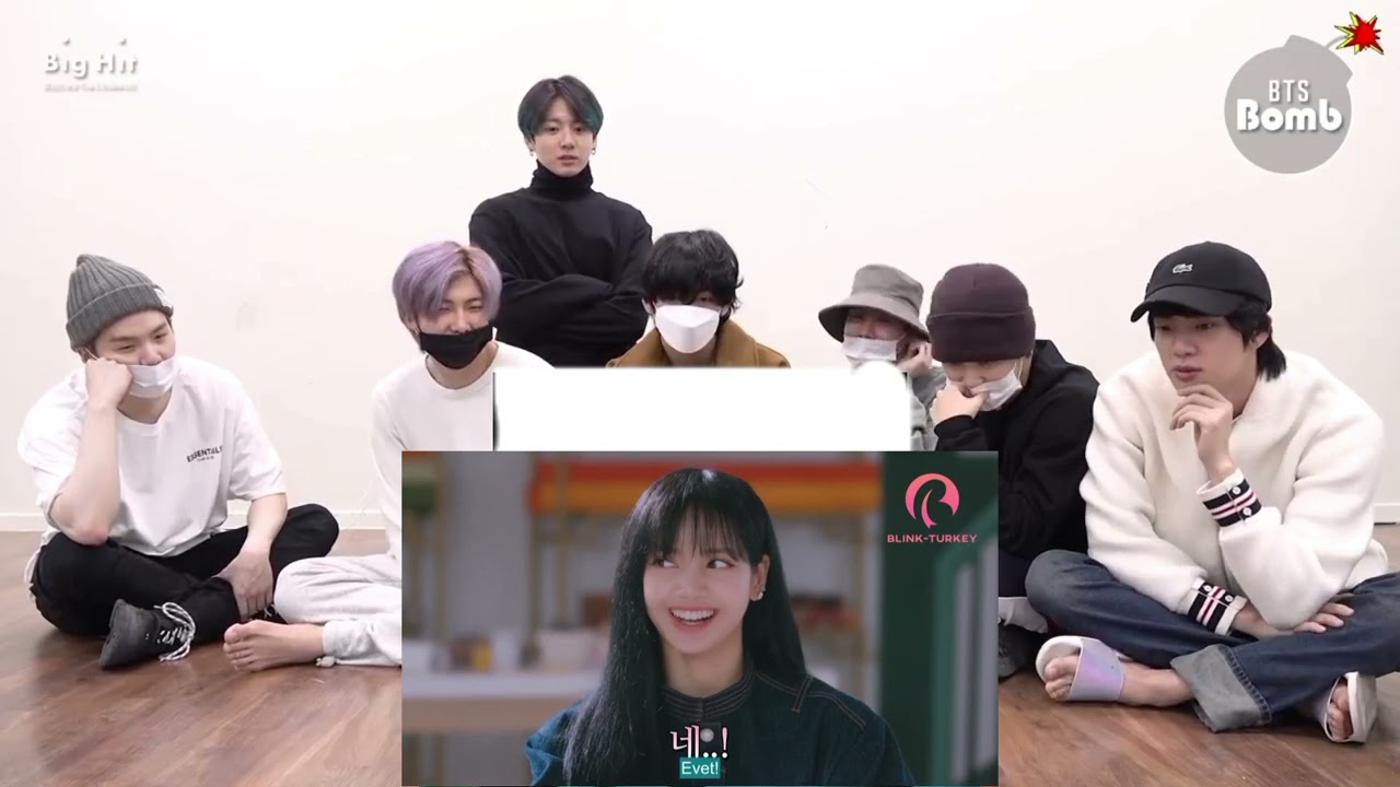bts reaction blackpink