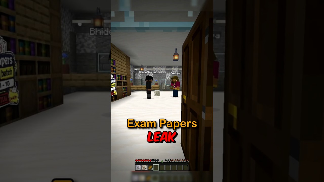 Exam PAPERS LEAK 😱! Basu City Minecraft SMP
