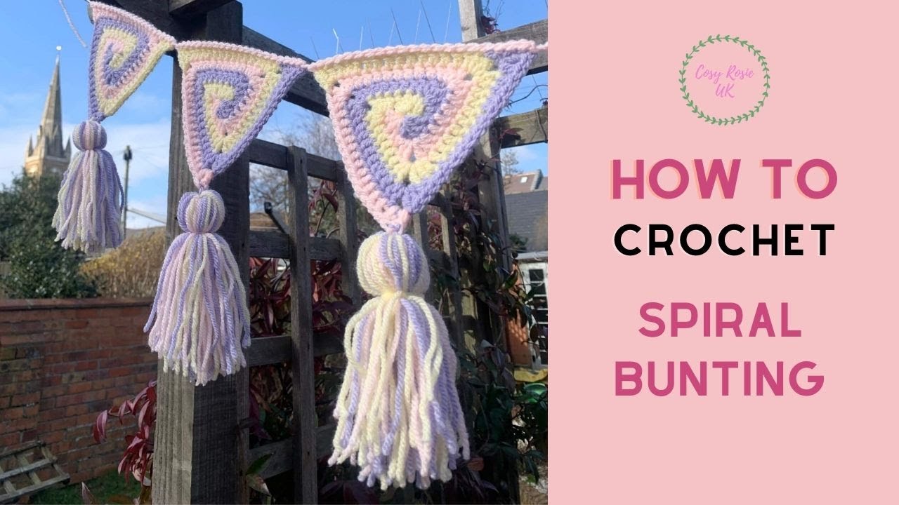 Spiral Crochet Bunting Free Pattern