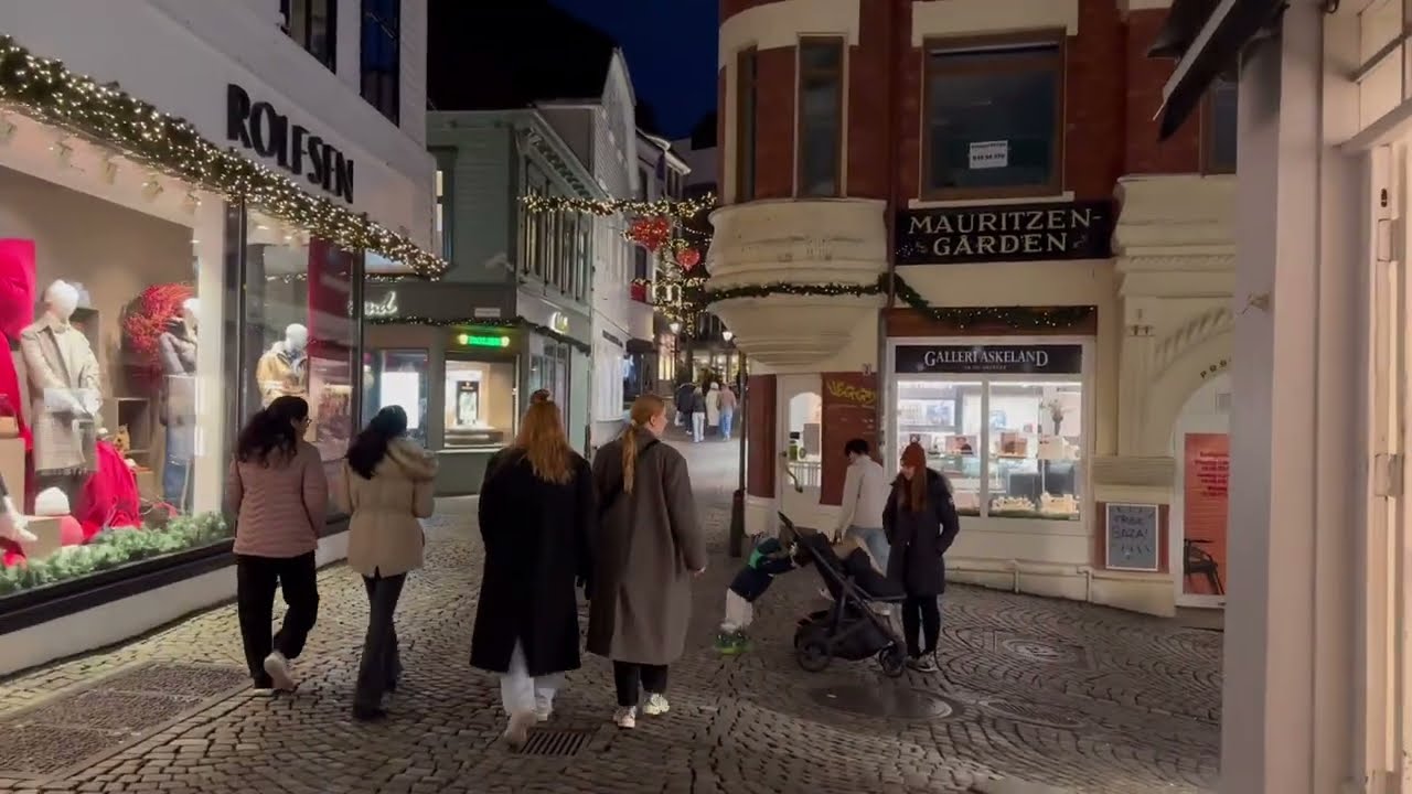 Evening Walk Through Downtown Stavanger | Calm City Vibe | #calm #evening #walking 