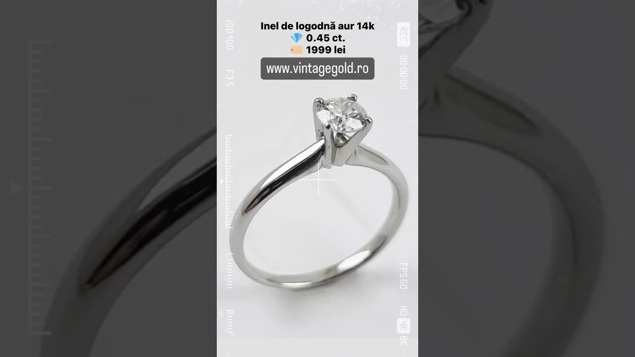 Inel Aur 14k, Diamant aprox. 0.45 ct, Pret: 1999 lei; www.vintagegold.ro