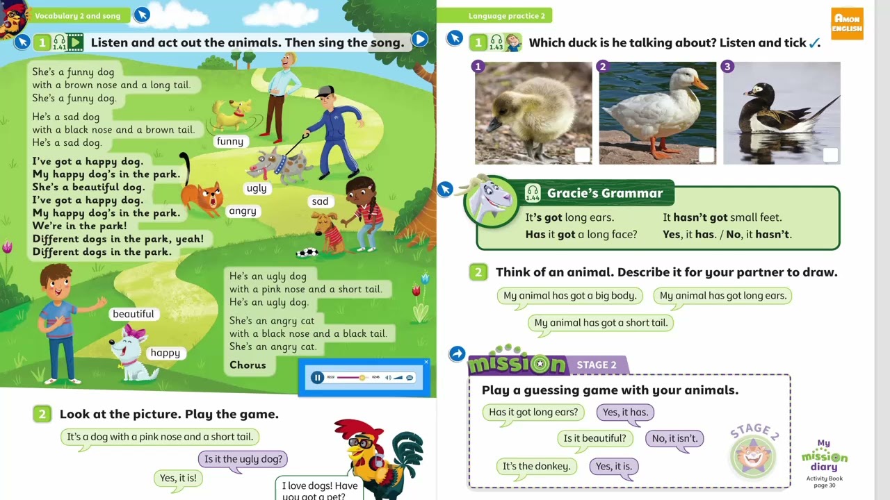 Power Up 1- Unit 3: Fun On The Farm - Lesson 3: Vocabulary2 + Language Practice 2